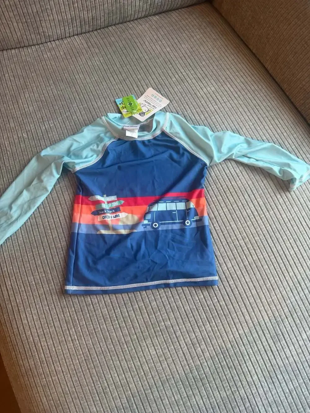 Flap Happy UPF 50+ Long Sleeve Graphic Rash Guard Swim Top